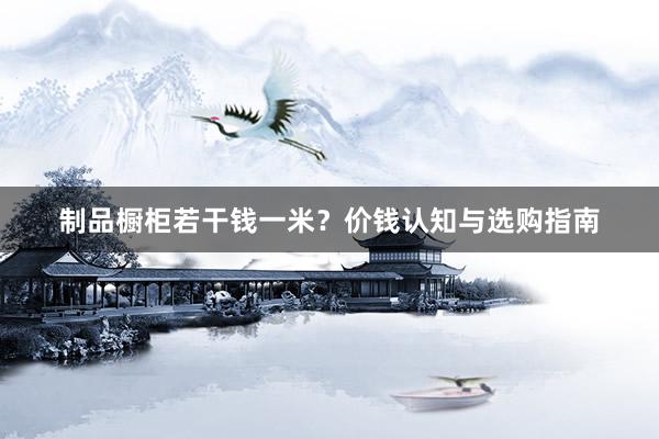 制品橱柜若干钱一米？价钱认知与选购指南